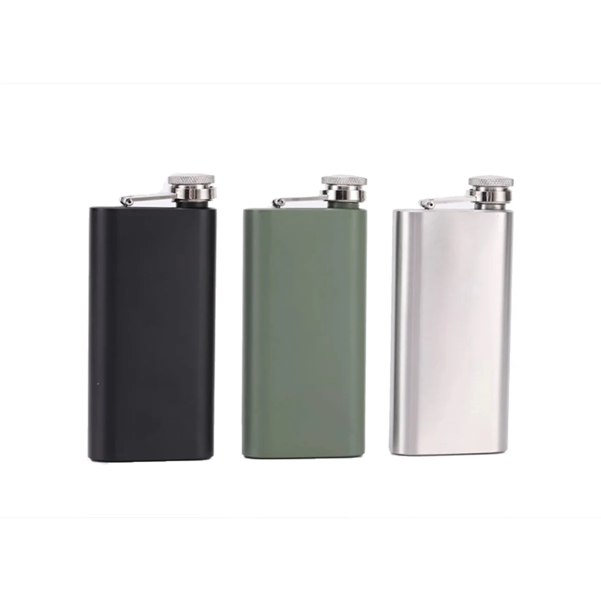 304 Stainless Steel Hip Flasks, custom water bottle with logo imprint 1