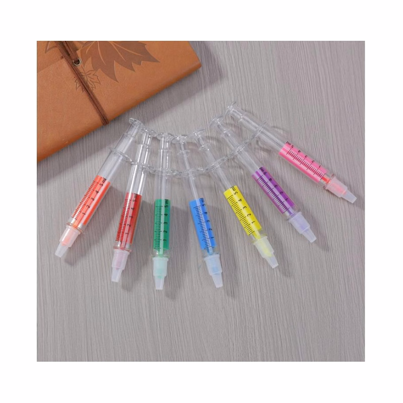 Syringe Highlighter Gift Pen Retractable Fun Nurse Pen