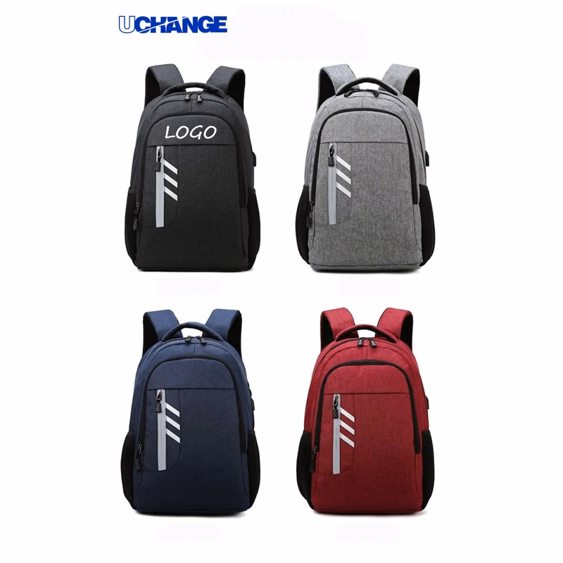 Large Capacity Shoulder Bag with USB Port and Reflective Strip