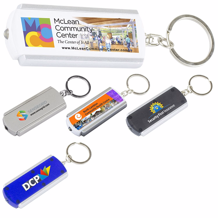 "Voyager FC" PhotoImage ® Full Color Imprint Slim Keyholder Keylight with Bright White LED Light