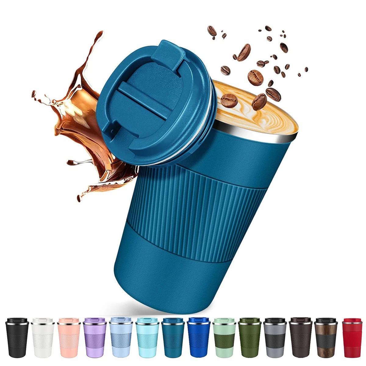 17oz Insulated Travel Coffee Mug with Lid 1