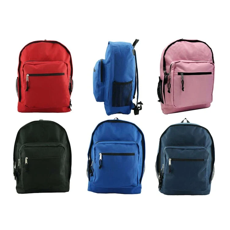 17.5" Classic Backpacks - Assorted Colors Multi Pocket 1