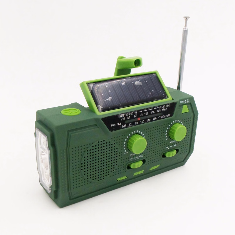 Emergency Weather Radios With Hand Crank Solar Charging