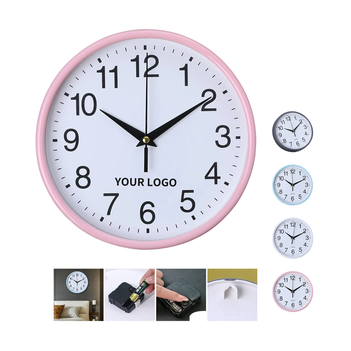 Plastic Wall Clock 12" Size With Custom Face 1