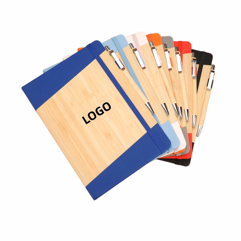 Woodgrain PU Patchwork Diary Journal