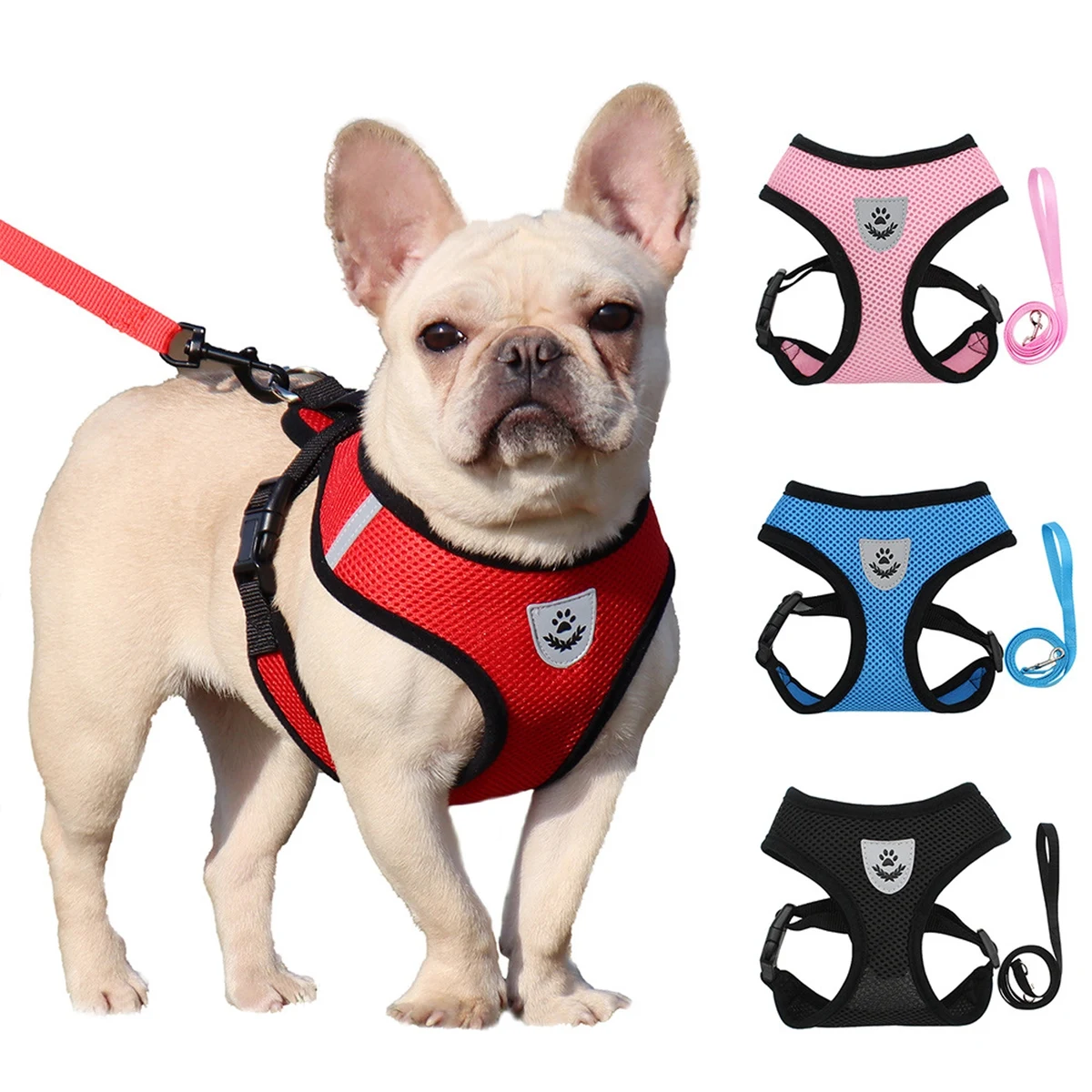 Pet Safety Reflective Vest Leash 1