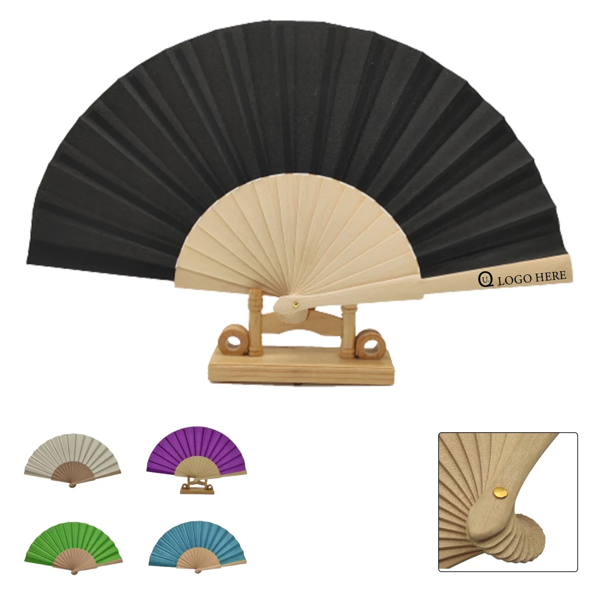 Wood Folding Fan 1