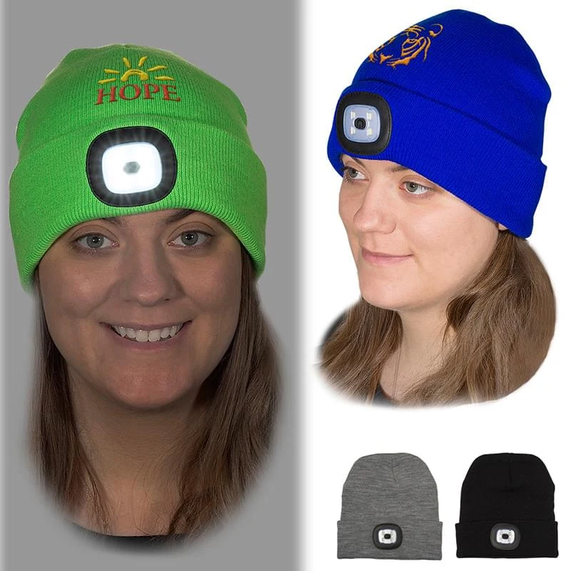 Acrylic beanie with LED lights 1