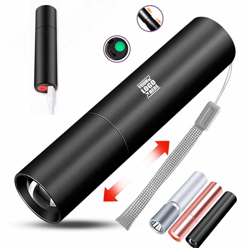 Mini Usb Rechargeable Portable Led Flashlight