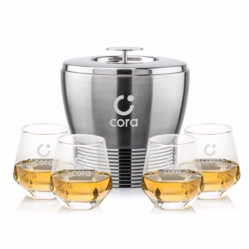 Genoa Ice Bucket & Hartsdale On-the-Rocks Set