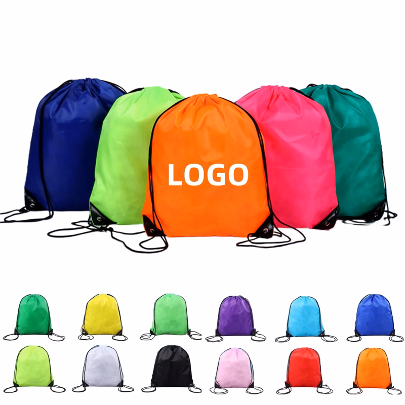 Polyester Drawstring Backpack Sports Cinch Bags