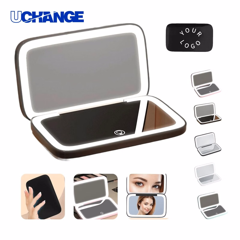 Double Sided Lighted Makeup Mirror with Adjustable LED