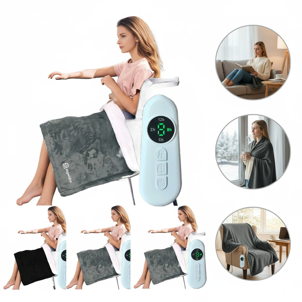 Electric Heating Blanket Knees Blanket Washable Office Warming Throw 1