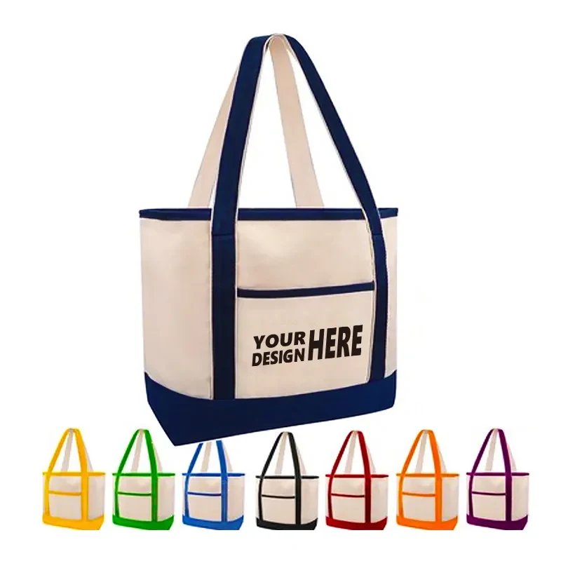 Canvas Boat Tote, custom tote bag with logo imprint 1