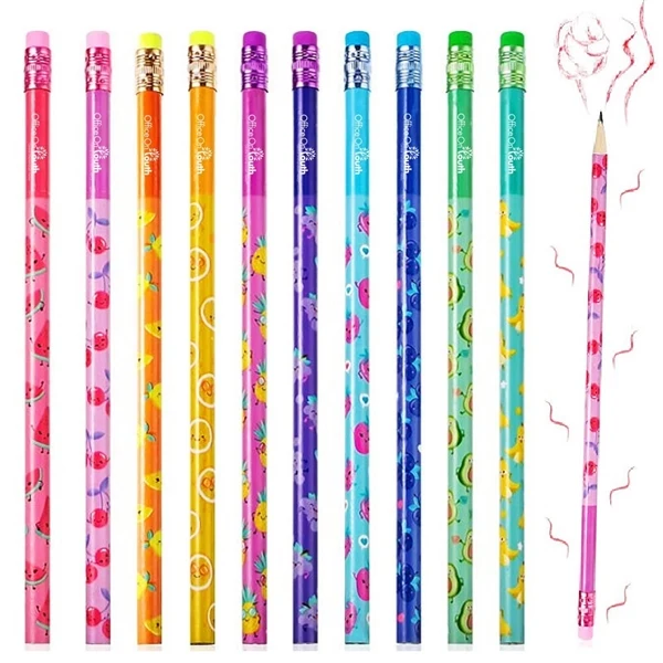 Custom Fruity Scent Pencils W/ Eraser — Multi-Sensory Student Writing Supplies 1