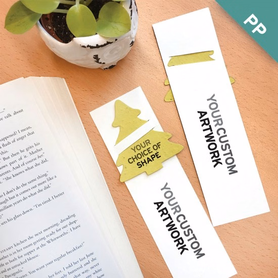 Double-Sided Large Eco Bookmark with Slot