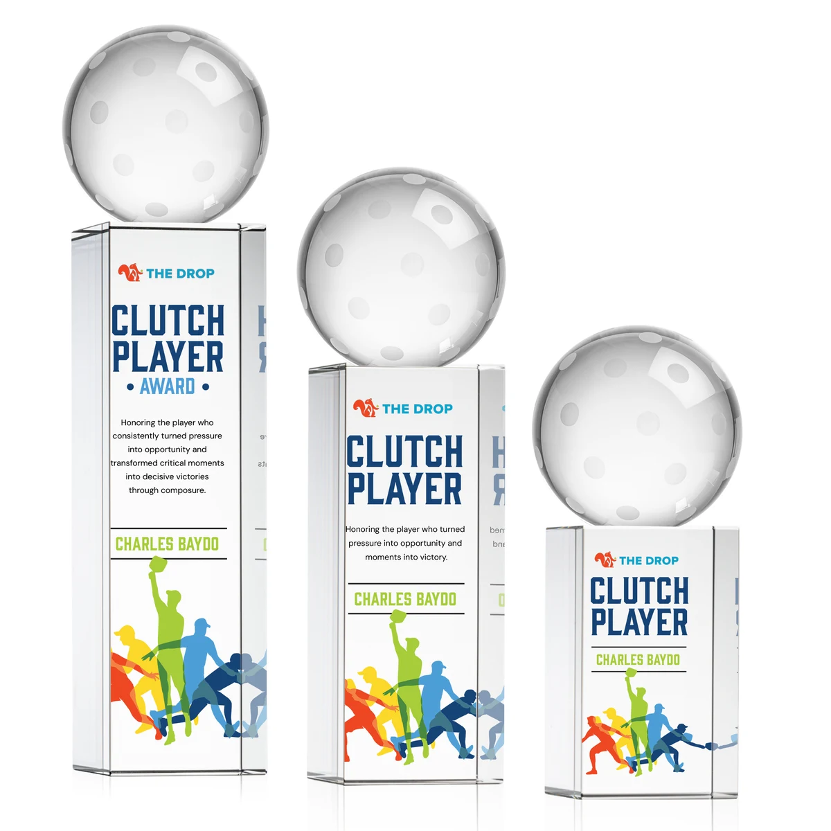 Pickleball VividPrint™ Award on Dakota Base 1