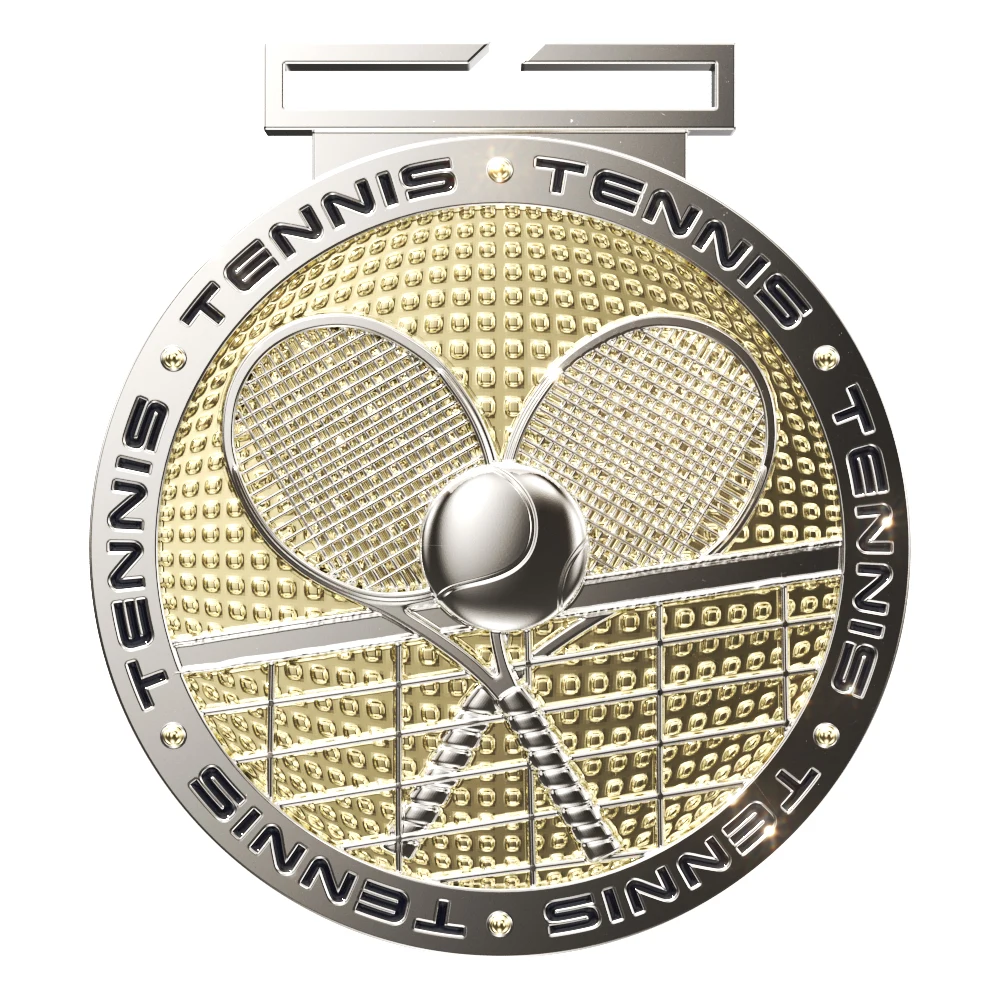 Tennis Dual Plated Medallion (3") 1