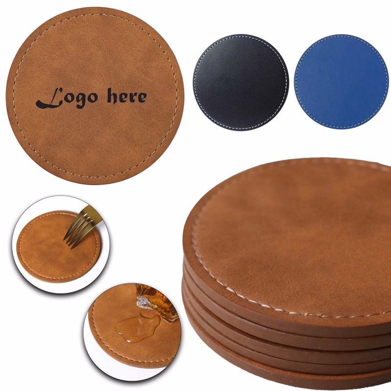 Multi-purpose Leather Non-slip Coaster