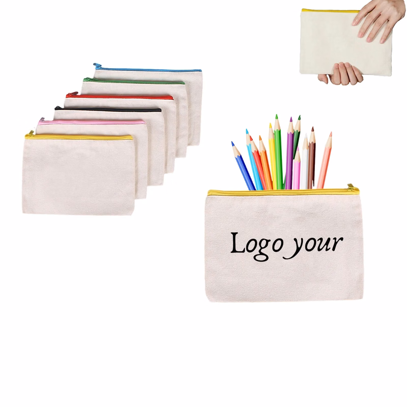 Canvas Zipper Stationery Pouch