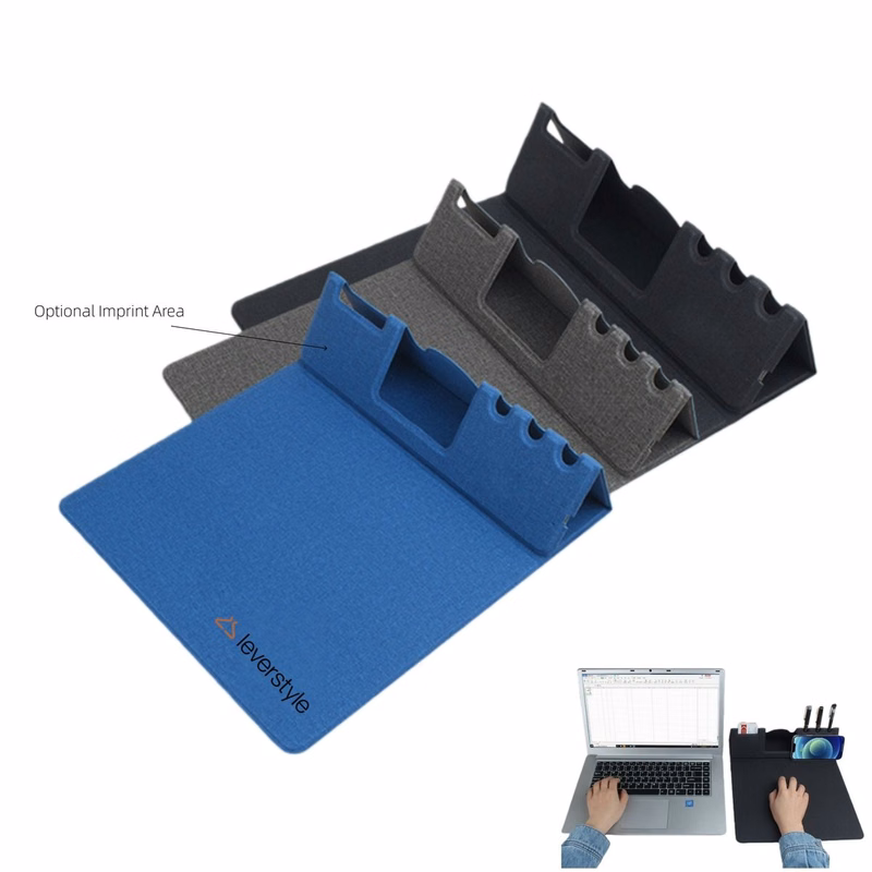 Mouse Pad with Phone Holder & Pen Holders