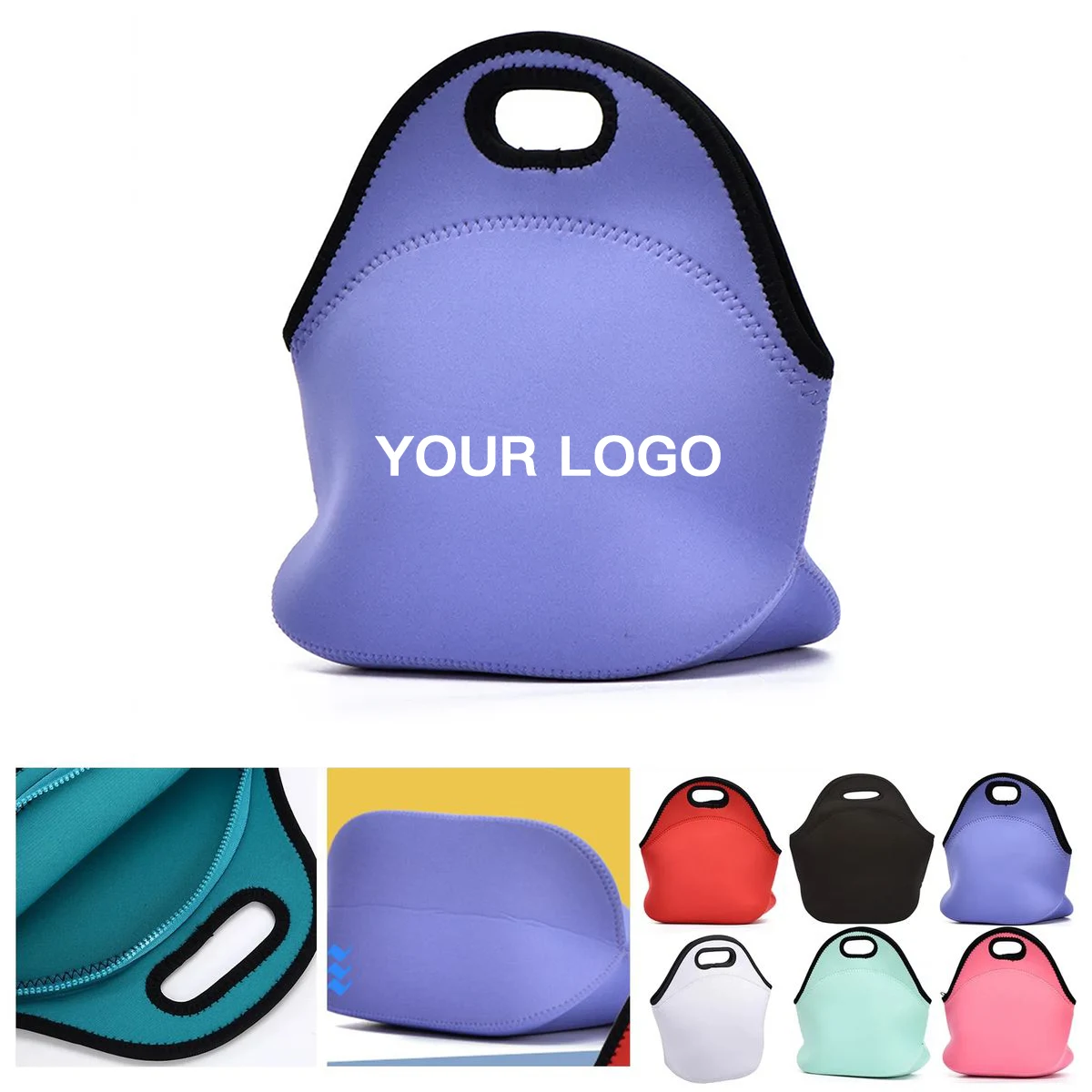 Thermal Neoprene Lunch Bag with Soft Handles 1