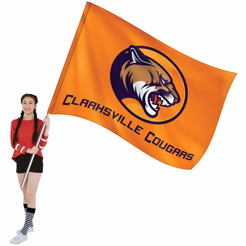 6' x 8' Knit Poly Single Reverse School Spirit Flag