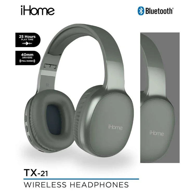 iHome TX-21 Wireless Headphones - Green 1