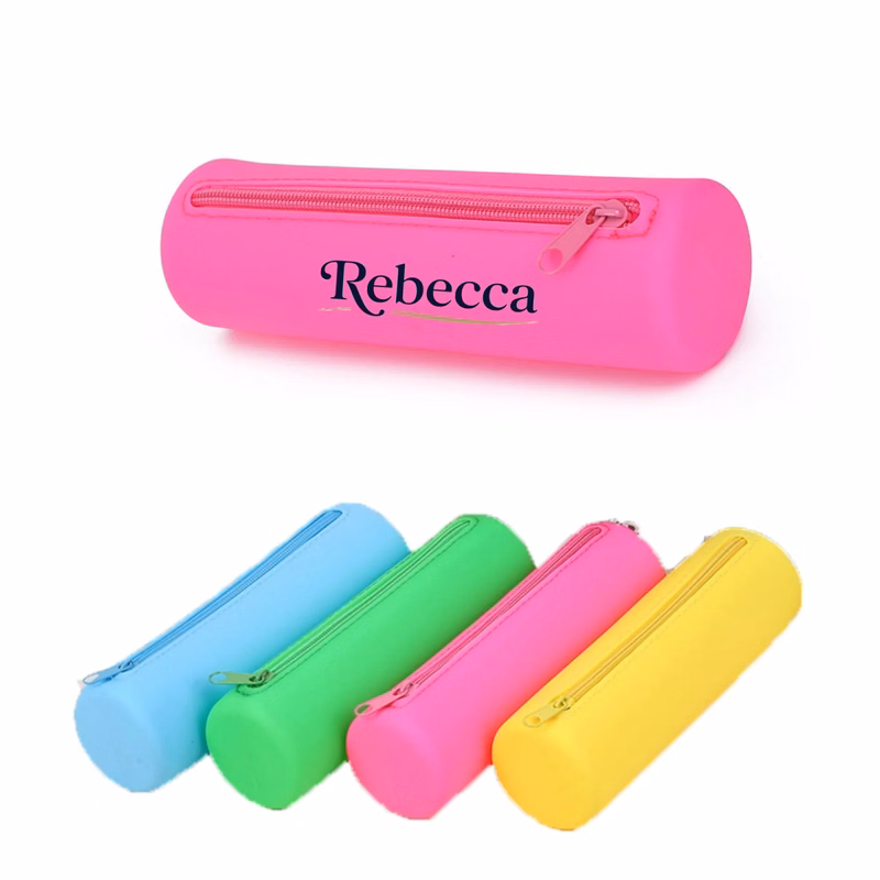 Customized silicone storage pencil case makeup bag