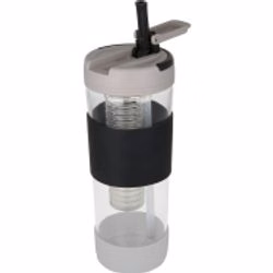 Fusion - 24oz Glass Bottle with Built-In Fruit Infuser and No-Slip Silicone Sleeve