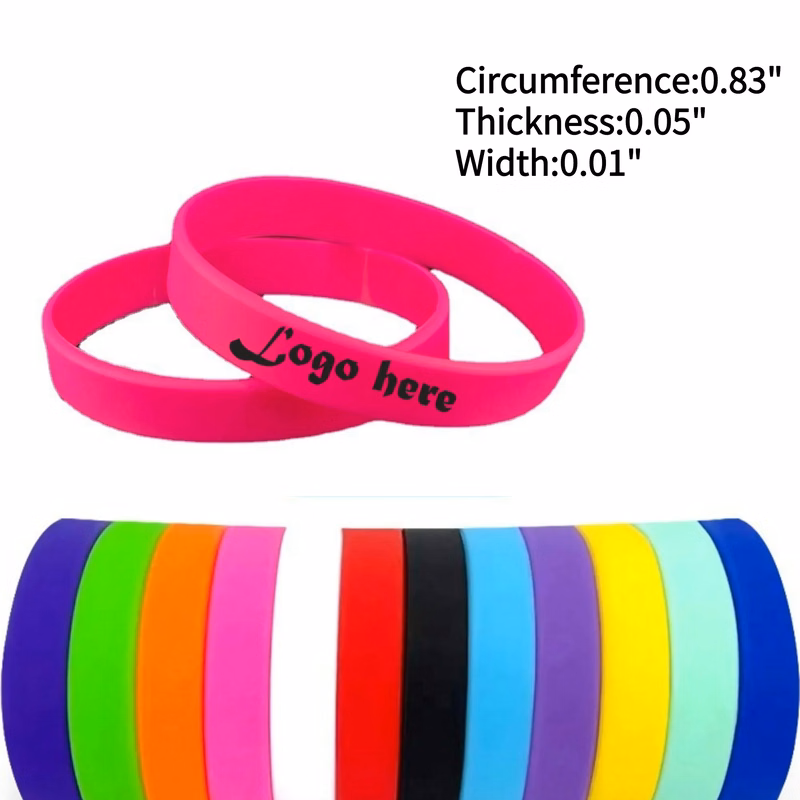 1/2" Width Silicone Wristband