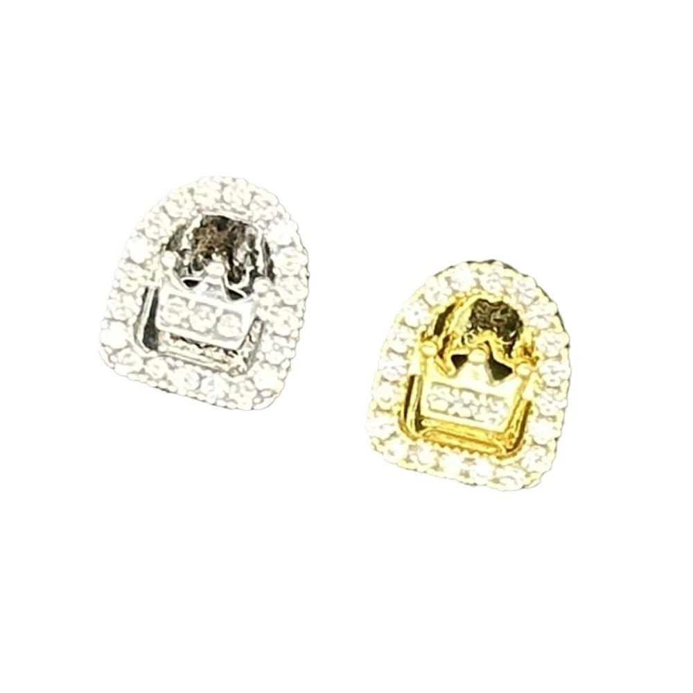 Hip hop Teeth Micro Inlaid Zircon Braces 1