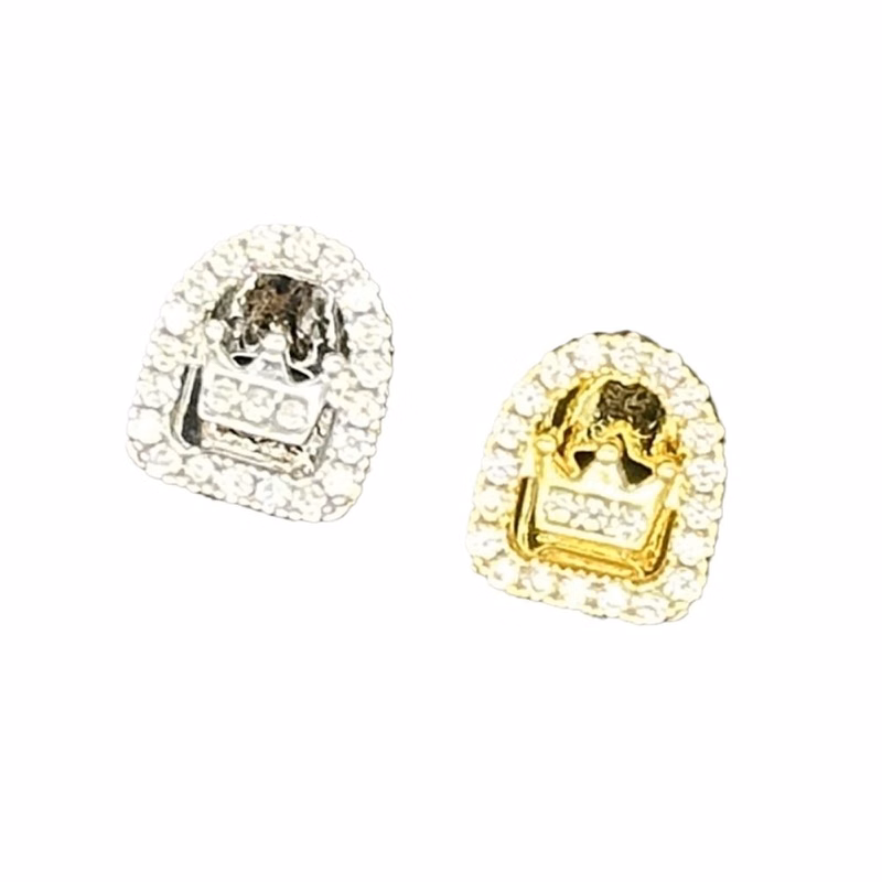 Hip hop Teeth Micro Inlaid Zircon Braces