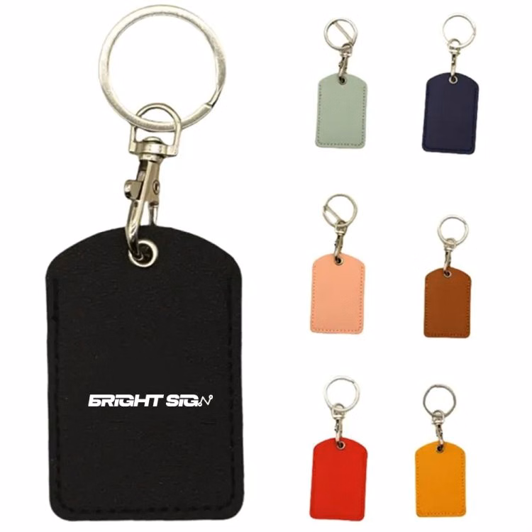 Personalized Leather Car Keychain with Pendant