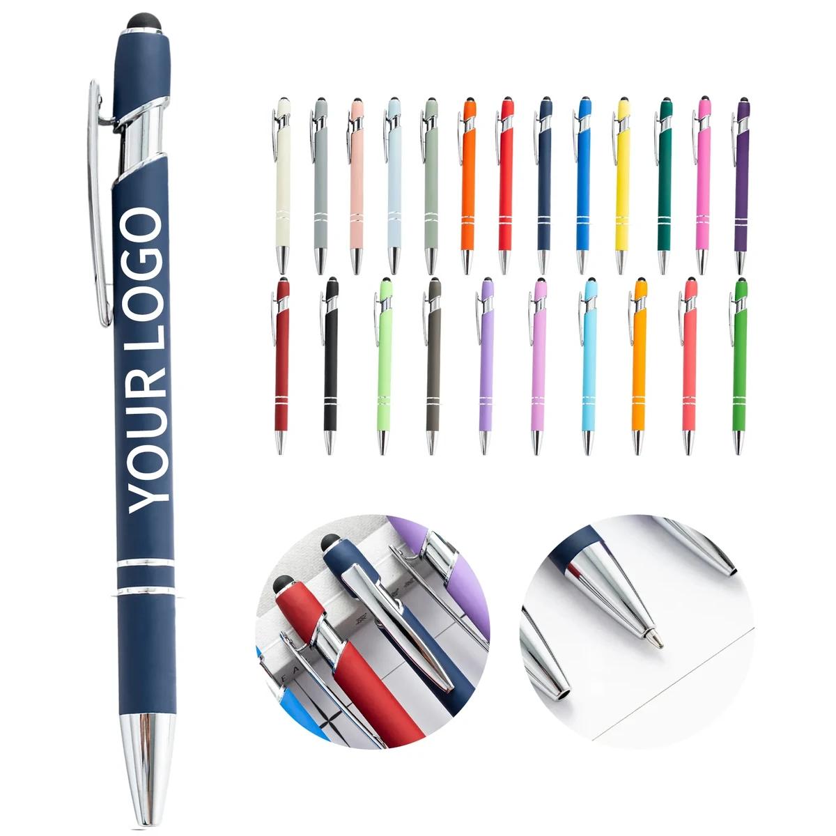 2 in 1 Stylus Pen 5.59x0.43 Inch Plastic and Metal Build 1