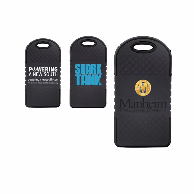 In Stock Waterproof Solar Charger with Carabiner -5,000mAh