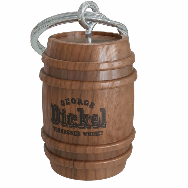 Barrel Keyring with Imprint