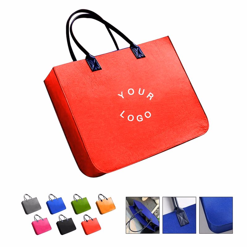 Felt Handbag with Spacious Interior