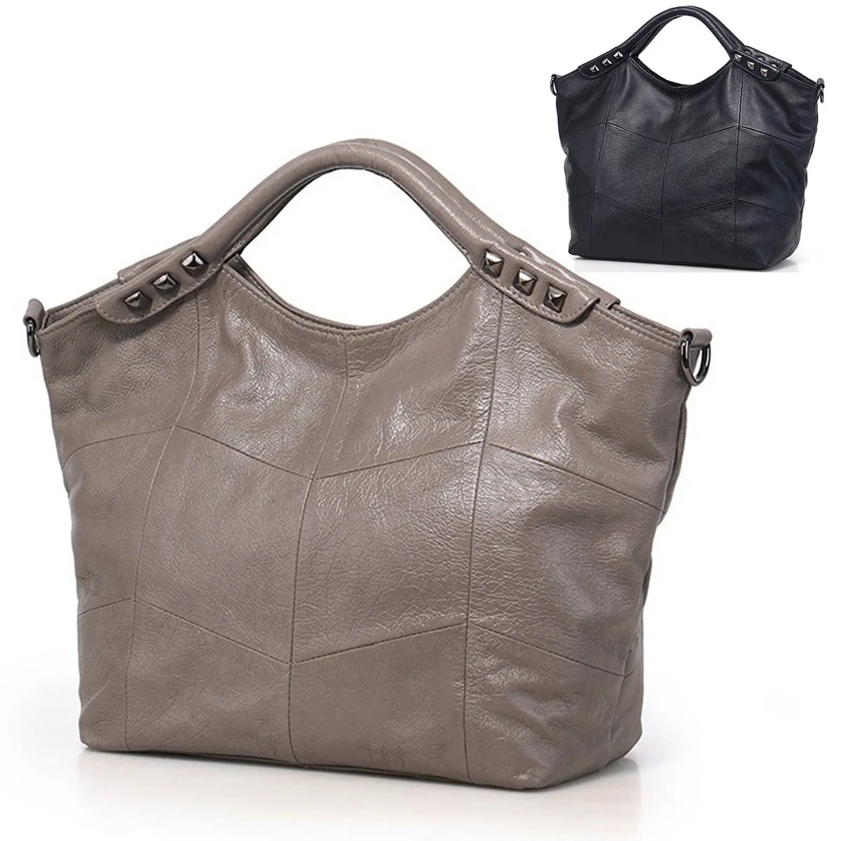 Genuine Leather Top Handle Purse Satchel Bag for Women 1