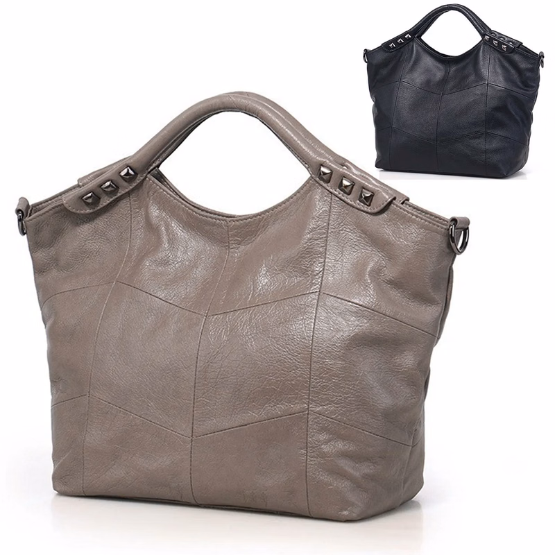 Genuine Leather Top Handle Purse Satchel Bag for Women