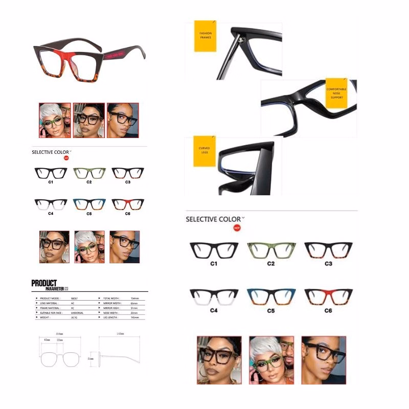 Square Cat Eye Glasses