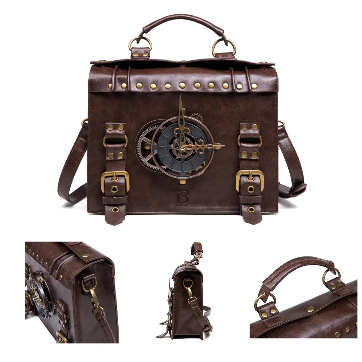 Punk Industrial Vintage Style Single Shoulder Crossbody Bag 1