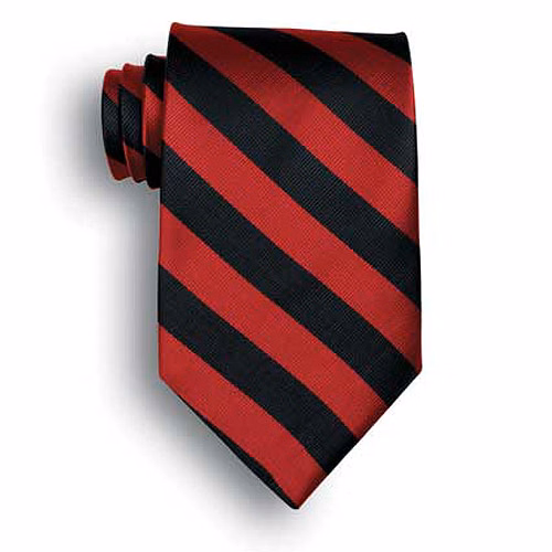 School Stripes Tie - Black/Red