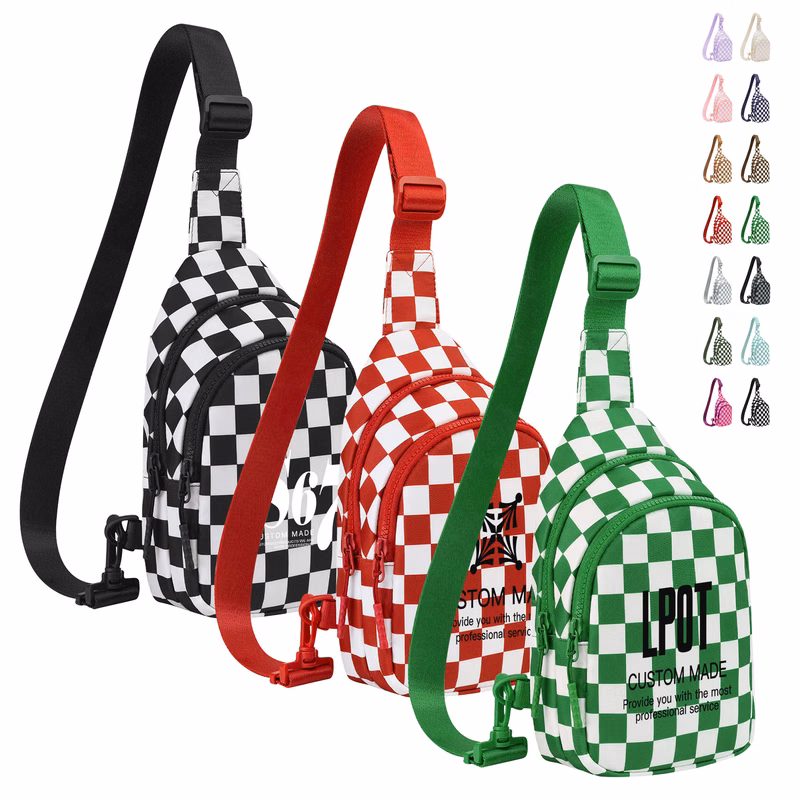 Plaid Crossbody Sling Bag