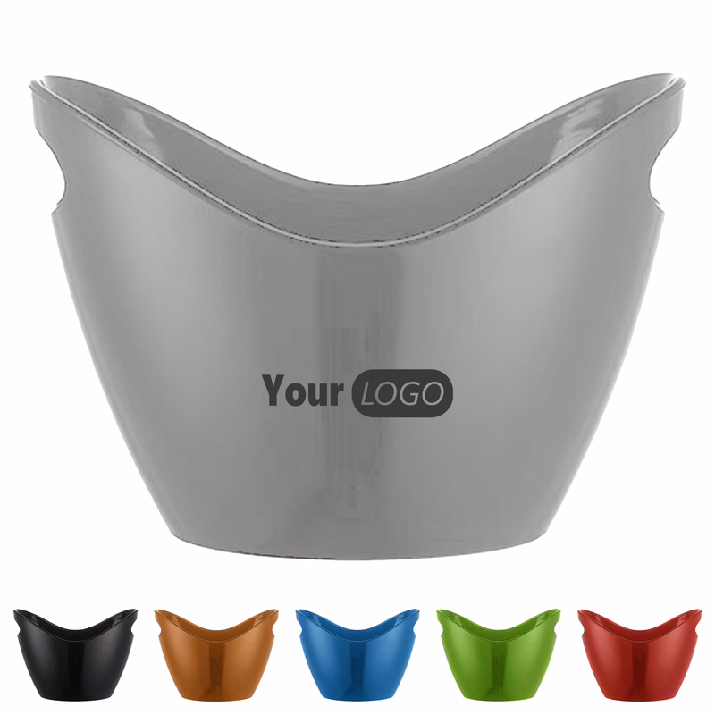 Acrylic Plastic Elegant Clear Ice Wine Bucket