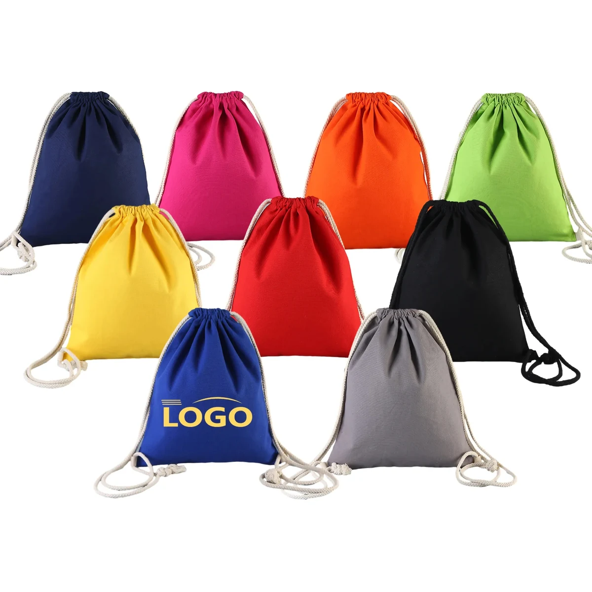 Canvas Drawstring Bag Bundle Pocket MOQ 100PCS 1