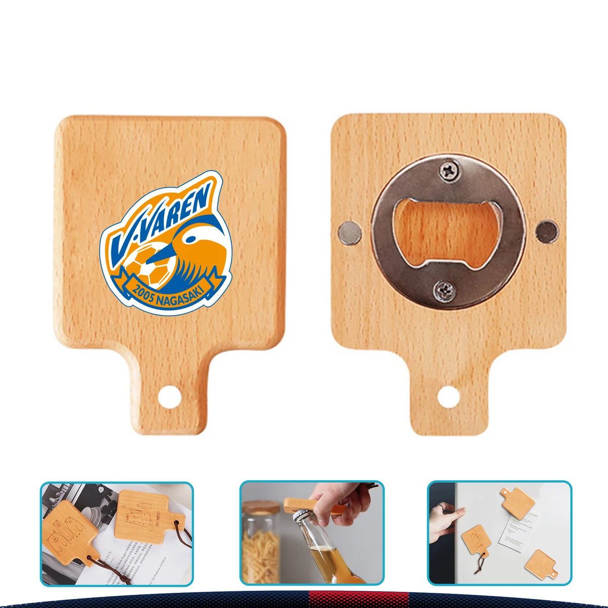 Wooden Magnetic Fridge Bottle Opener 1