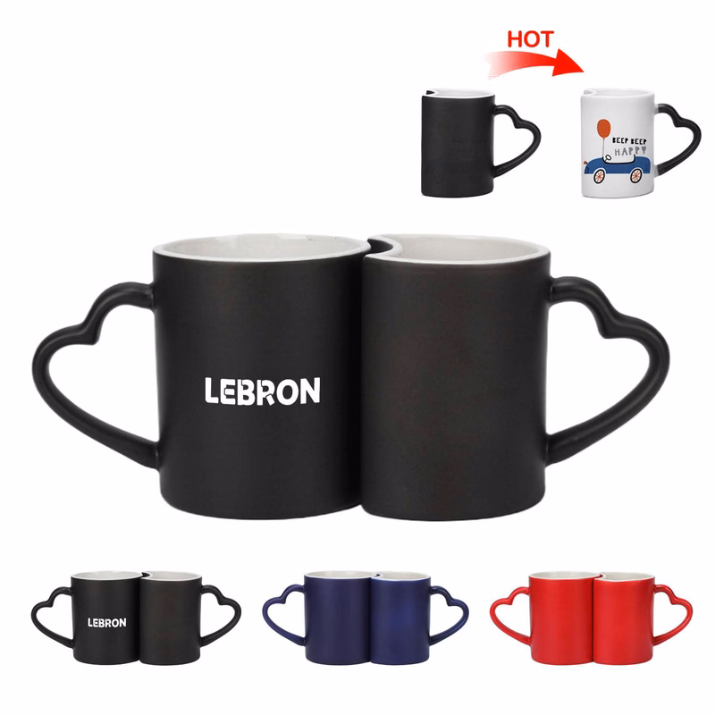 11oz Sun and Moon Design Color Changing Ceramic Couple Mugs