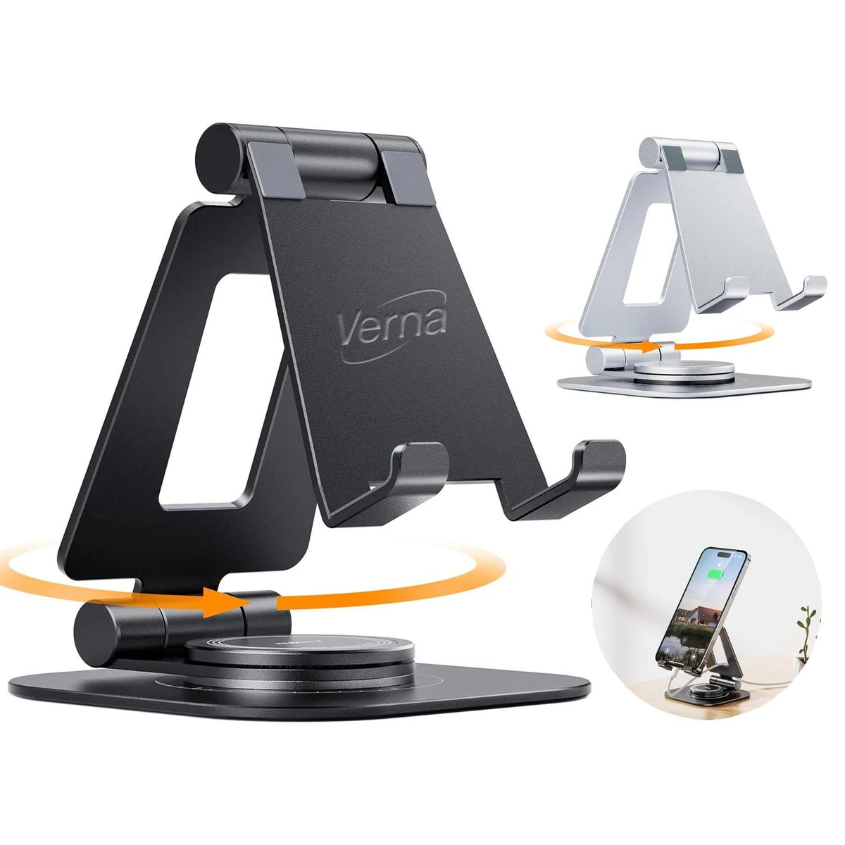 Folding Rotating Aluminum Alloy Phone Stand 1