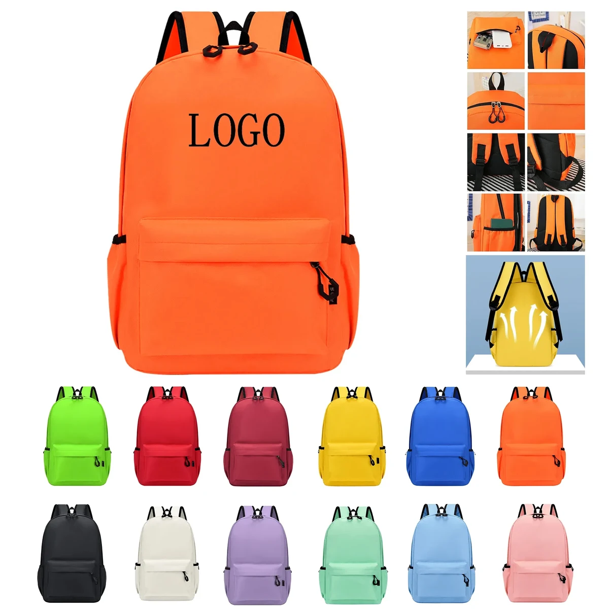 Lightweight Casual Colorful Kids School Backpack 1